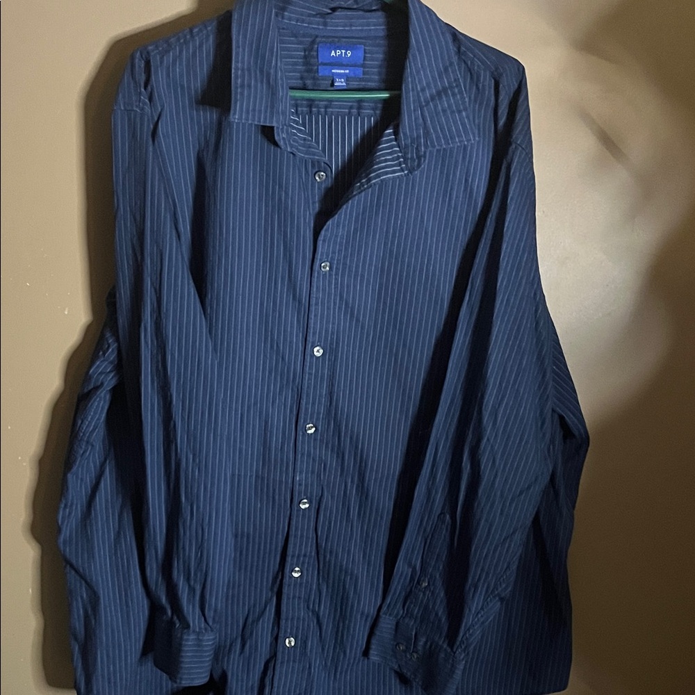 😄Big & Tall striped dress shirt no pocket